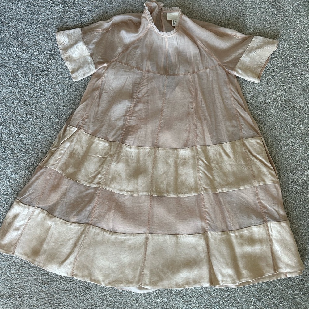 H&M Conscious Collection 2016 Exclusive Trapeze Novelty Deer Swan Print Dress 10 - Picture 9 of 16